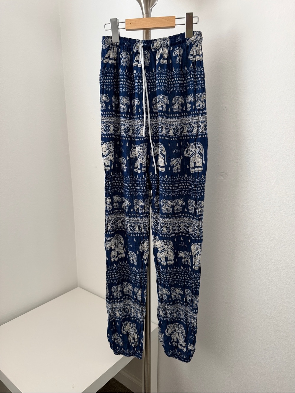 Blue Elephant Print Lounge Pants